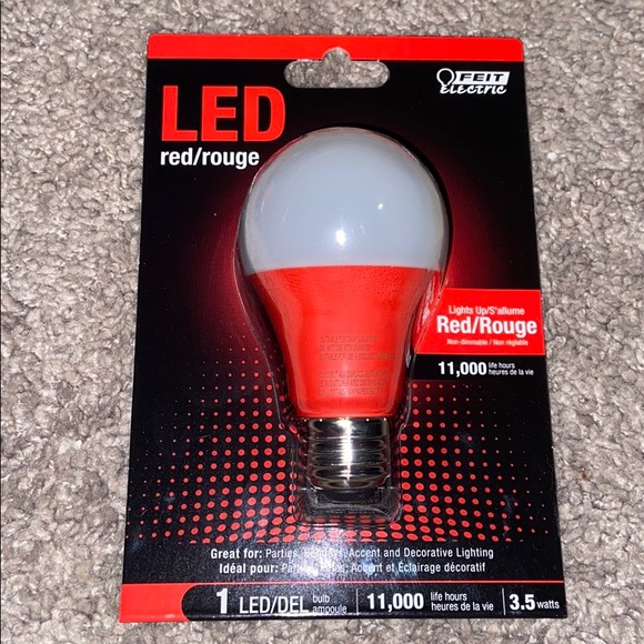 8 total bulb 4 red 4 green Pack Feit Electric A19/G/10K LED 3.5 Watt - Picture 2 of 5